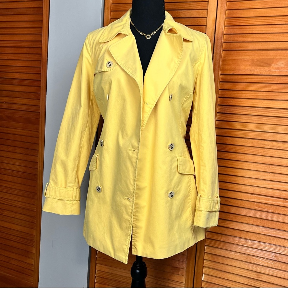 Charter Club Yellow Peacoat Jacket